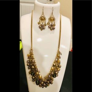 Elegant necklace and earring set
